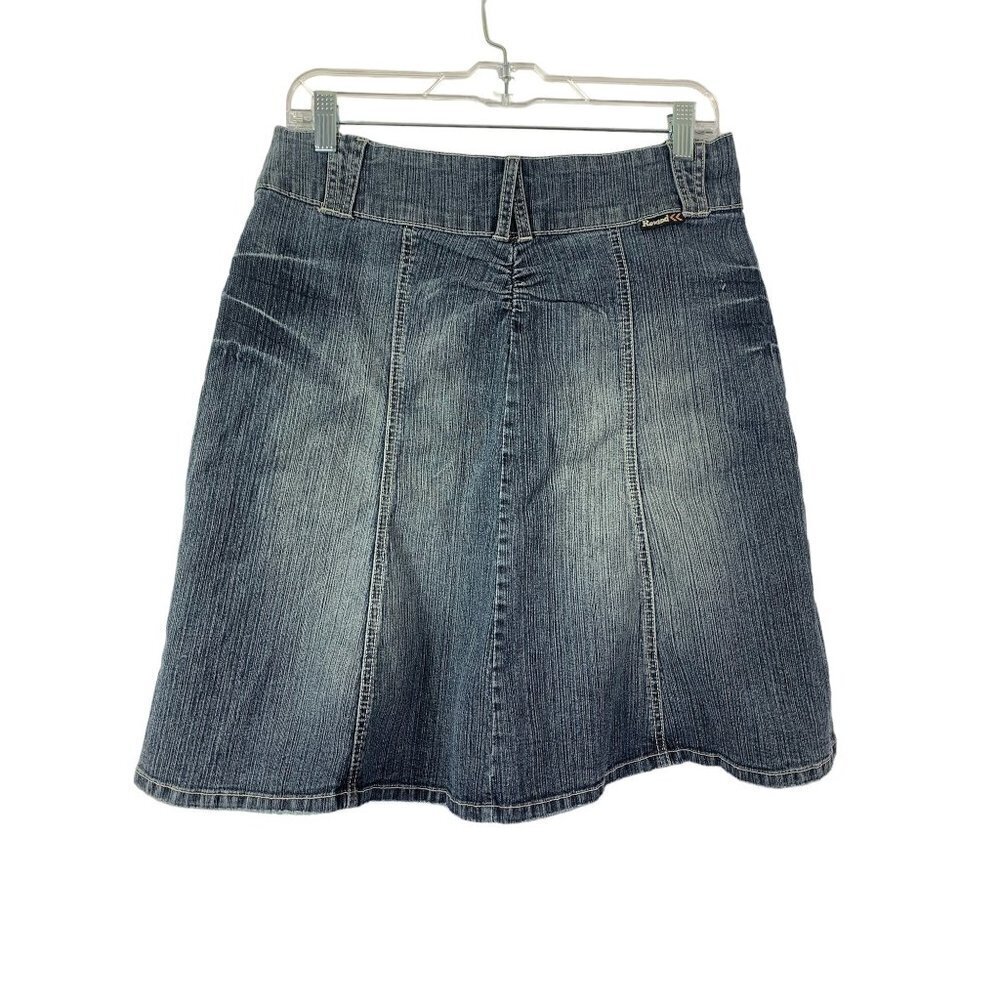 Rewind Women's Flare Denim Jean Skirt - Picture 2 of 8